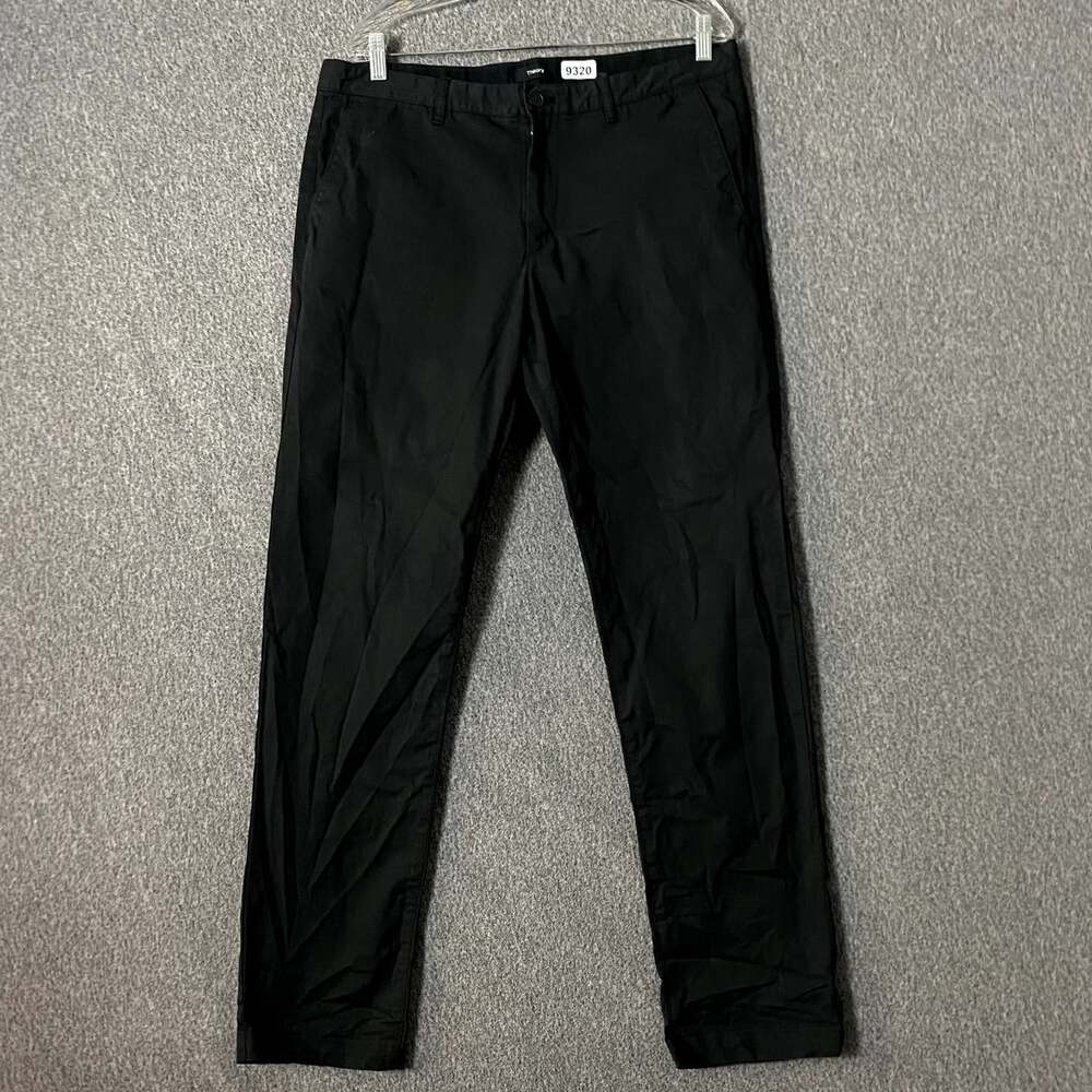 Theory Men's Size 36 Black Cotton Straight Leg Chino Pants